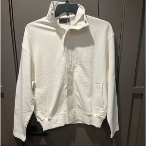 ASOS Cream Jacket New Size X Small Zipper and Snap Closure $20